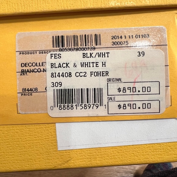 Fendi Black and White Zebra Print Pony Hair Diamond Heel Pumps - Picture 15 of 16